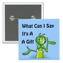 Grasshopper Pinback Button