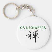 Grasshopper with "Zen" symbol Keychains