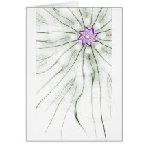 grassy flowers greeting card