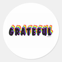Grateful Round Stickers