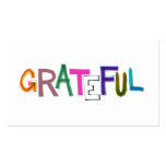 Grateful thank you appreciation modern word art business cards