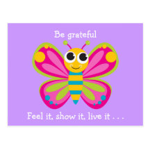 Gratitude Butterfly Post Card