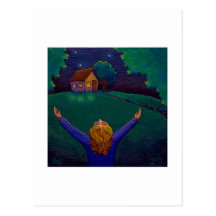Gratitude wonder joy happiness acceptance fun art postcard