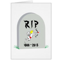 Grave Cupid RIP Anti Valentine's Day Card