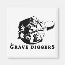 grave diggers logo fridge magnet