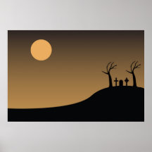 grave yard on the hill poster