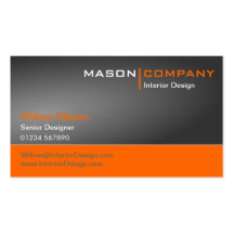 Gray and Orange Corporate Business Card