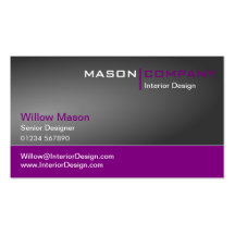 Gray and Purple Corporate Business Card
