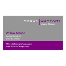 Gray and Purple Corporate Business Card