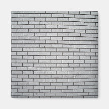 Gray Brick Wall Texture Fridge Magnets