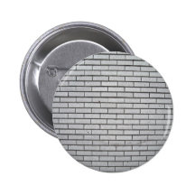 Gray Brick Wall Texture Pinback Button