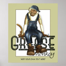 Grease Monkey Customisable Poster