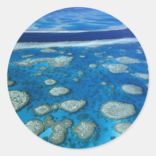 Great Barrier Reef Marine Park Queensland AU Round Stickers