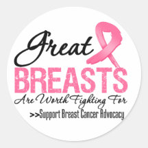 GREAT Breasts Are WORTH Fighting For (G2) Round Sticker
