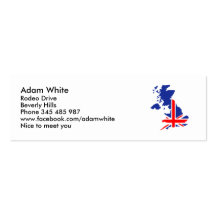 Great Britain UK map flag Business Card