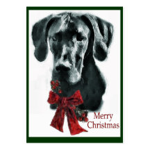 Great Dane Black Christmas Gifts Business Card Templates