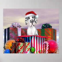 Great Dane Christmas Surprise Harle UC Posters