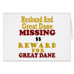 Great Dane & Husband Missing Reward For Great Dane Card