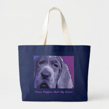Great Dane Puppy Face Tote Tote Bags