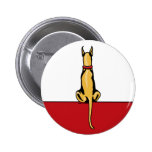 Great Dane Sit Fawn Pinback Button