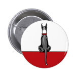Great Dane Sit Mantle Pinback Button
