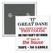 Great Dane Walking Answers Pinback Buttons