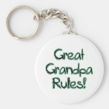 Great Grandpa Rules Keychain