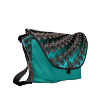Great Hypnotic Swirl - fractal design Messenger Bags