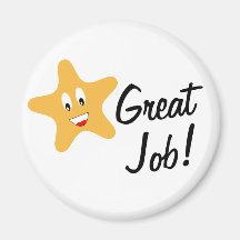 Great Job Gold Star Refrigerator Magnets