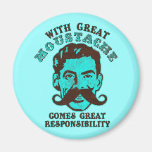 Great Moustache Refrigerator Magnet