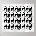 Great Wall of Greyhounds Print