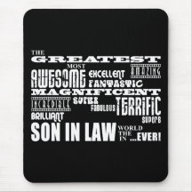 Greatest Best Sons in Law Birthday & Wedding Party Mousepad