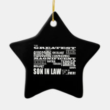 Greatest Best Sons in Law Birthday & Wedding Party Christmas Ornament