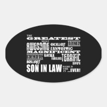 Greatest Best Sons in Law Birthday & Wedding Party Sticker