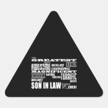 Greatest Best Sons in Law Birthday & Wedding Party Stickers