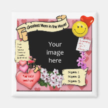 Greatest Mum Photo-Frame Magnets