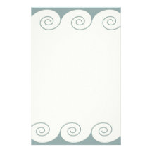 Grecian Spiral Waves Customized Stationery