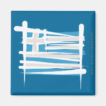 Greece Brush Flag Fridge Magnet