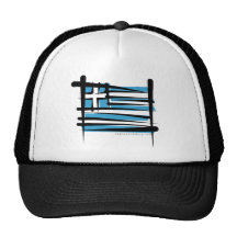 Greece Brush Flag Hat