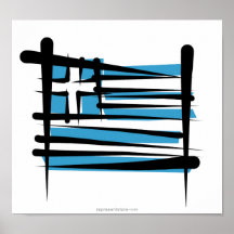 Greece Brush Flag Posters
