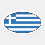 Greece Oval Flag Sticker