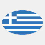 Greece Oval Flag Sticker