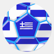 Greece Soccer stickers and Greek flag football