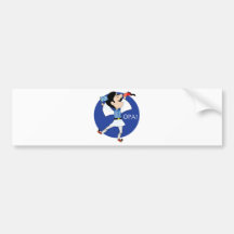 Greek Evzone dancing with Flag OPA! Bumper Sticker