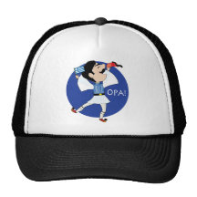 Greek Evzone dancing with Flag OPA! Mesh Hat
