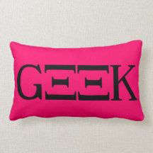 Greek Geek Sorority Houndstooth Throw Pillow