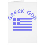 Greek God & Flag Card