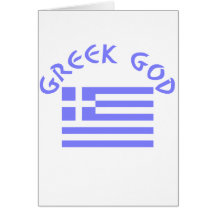 Greek God & Flag Card
