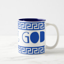 GREEK GOD GREEK KEY COFFEE MUG