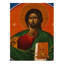 GREEK ORTHODOX ICON JESUS CHRIST POSTCARD
